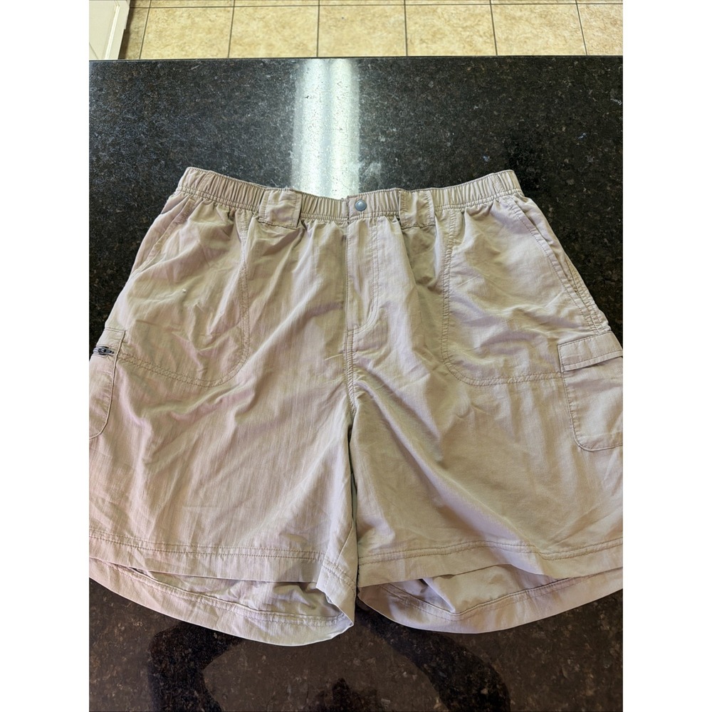 Columbia Men's Shorts Sz 1X‎ XL Performance Dri Fit Athletic Elastic Waist Khaki